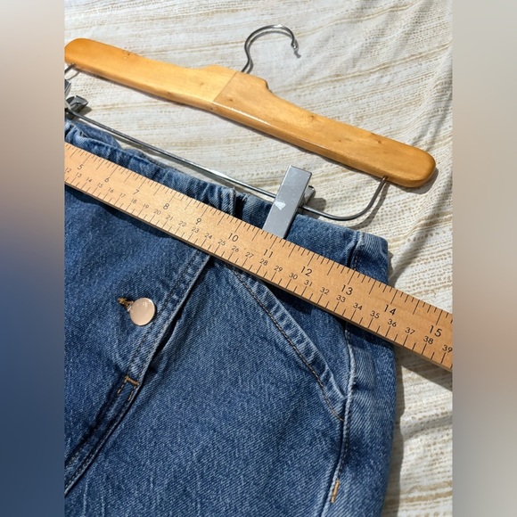 ONLY midi denim skirt size medium cotton stretch mid wash jean - Picture 6 of 8